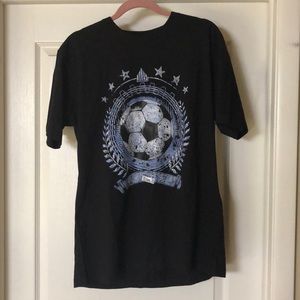 Black soccer tshirt